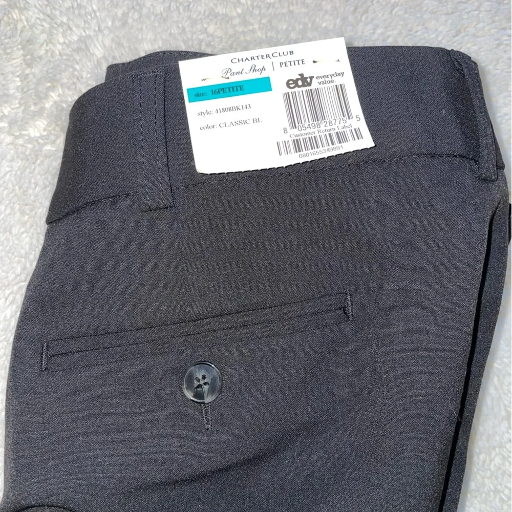 Charter Club Black Classic Fit Trousers - Picture 5 of 5